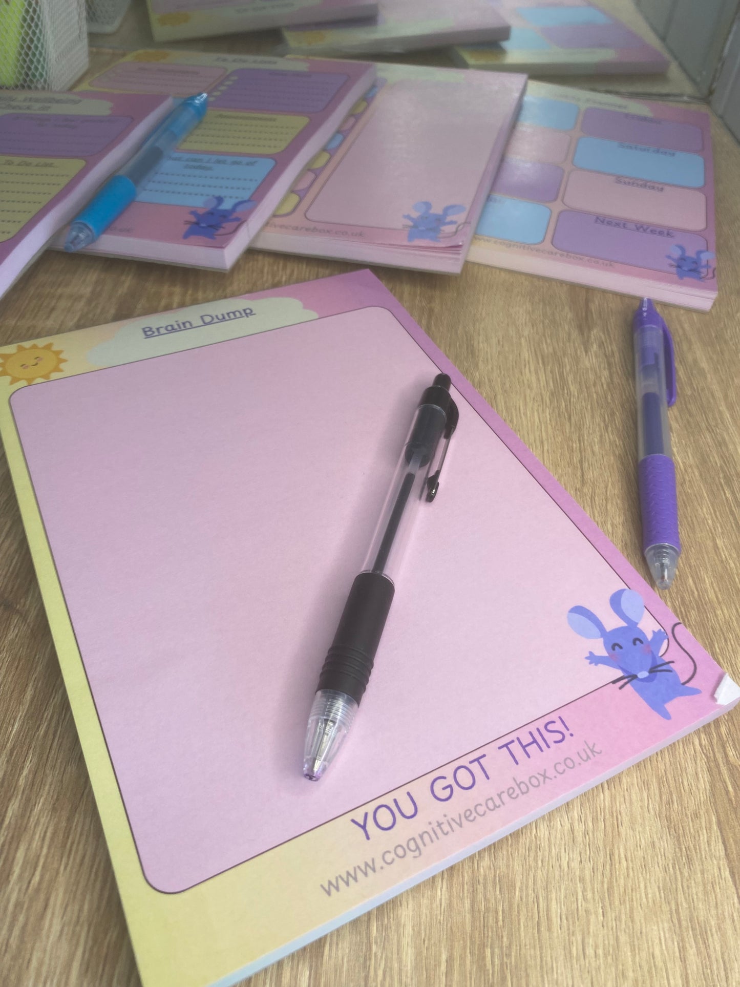 Mental Health & Well-Being Brain Dump Notepad – A5 | 50 Pages | Pastel Colour Design