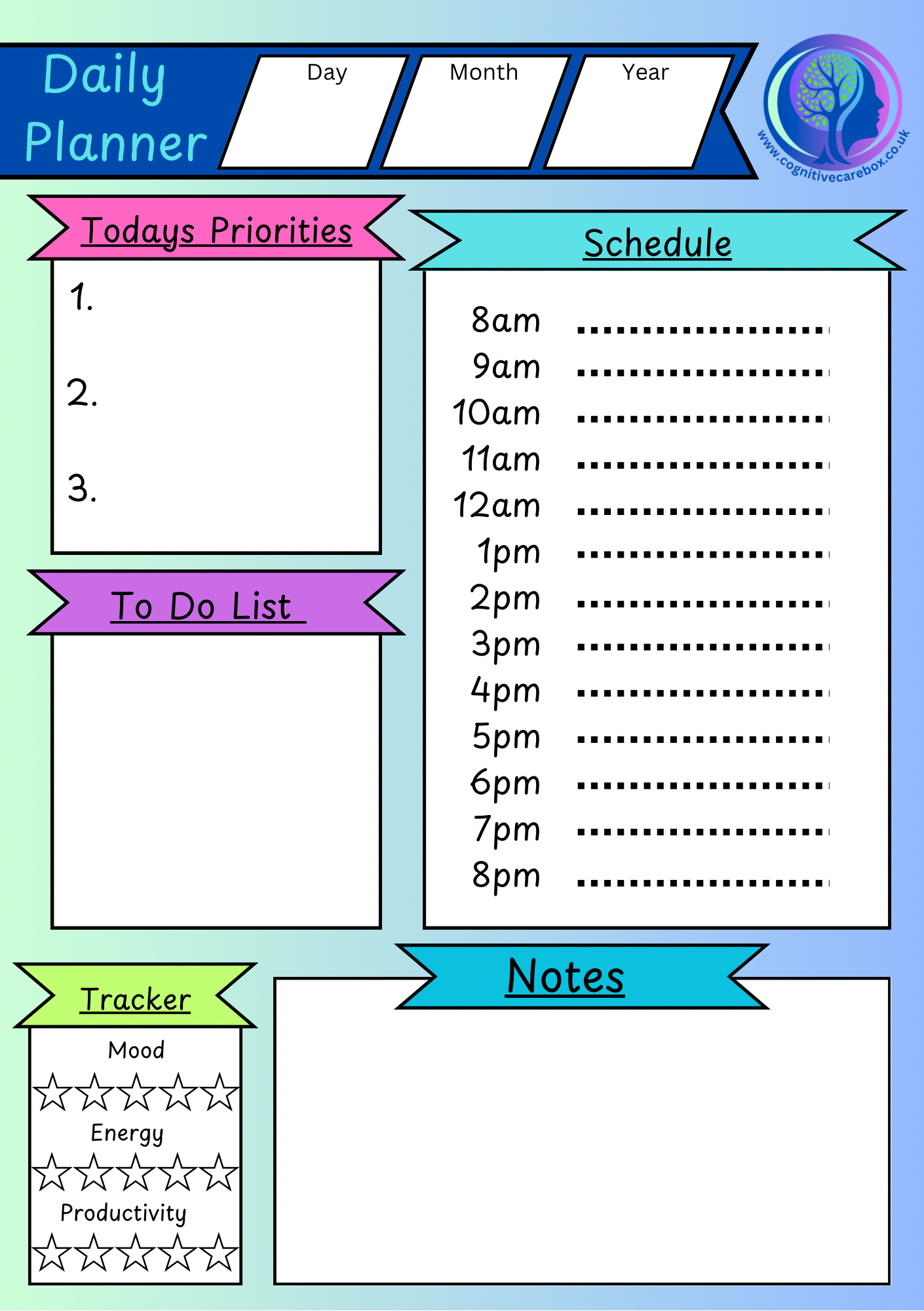 ADHD Daily Planner
