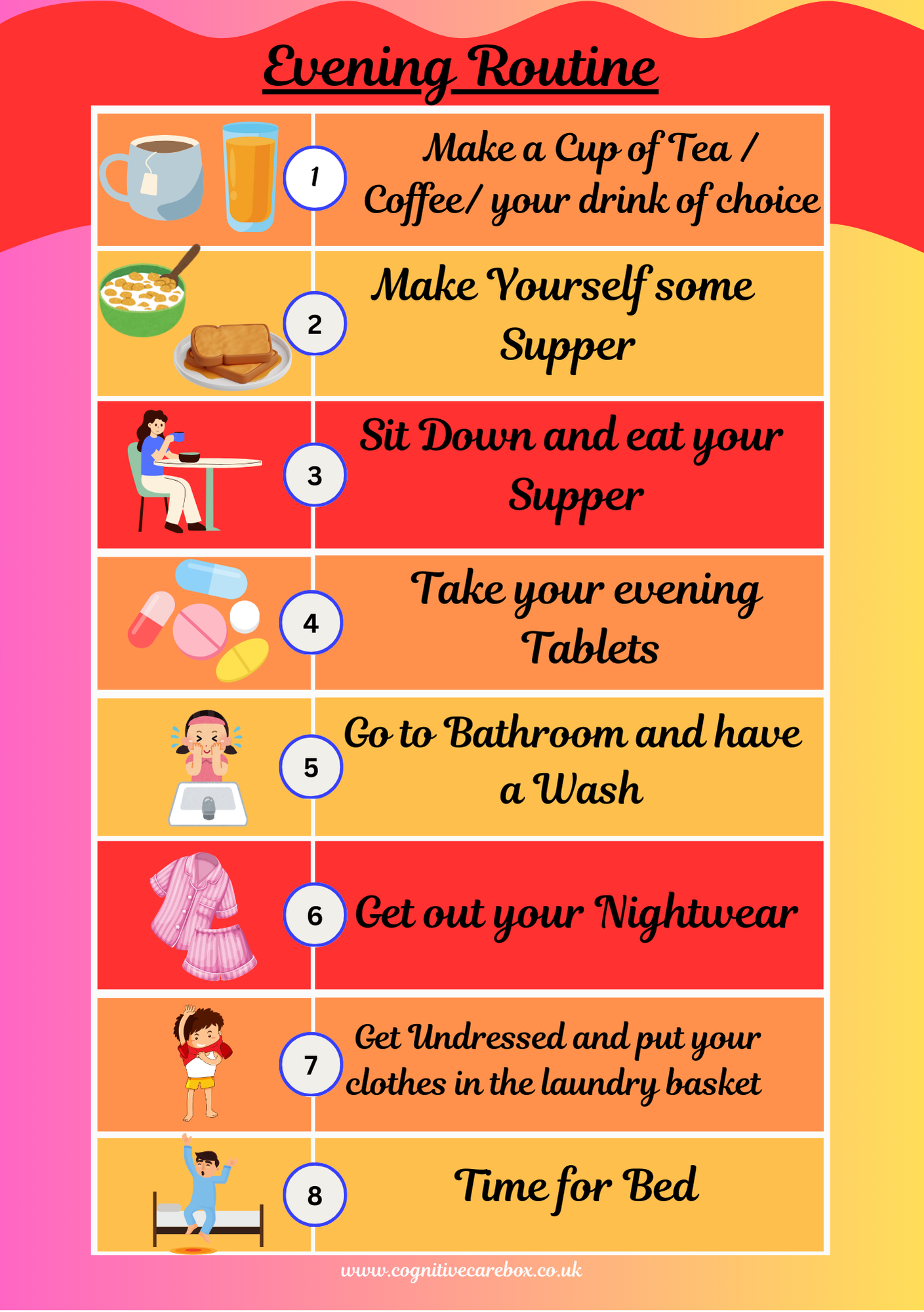 Evening Routine – Cognitive Care Box