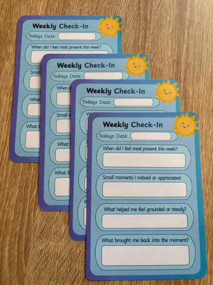 Weekly Check in Card refill