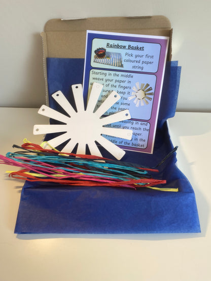 Rainbow weave basket