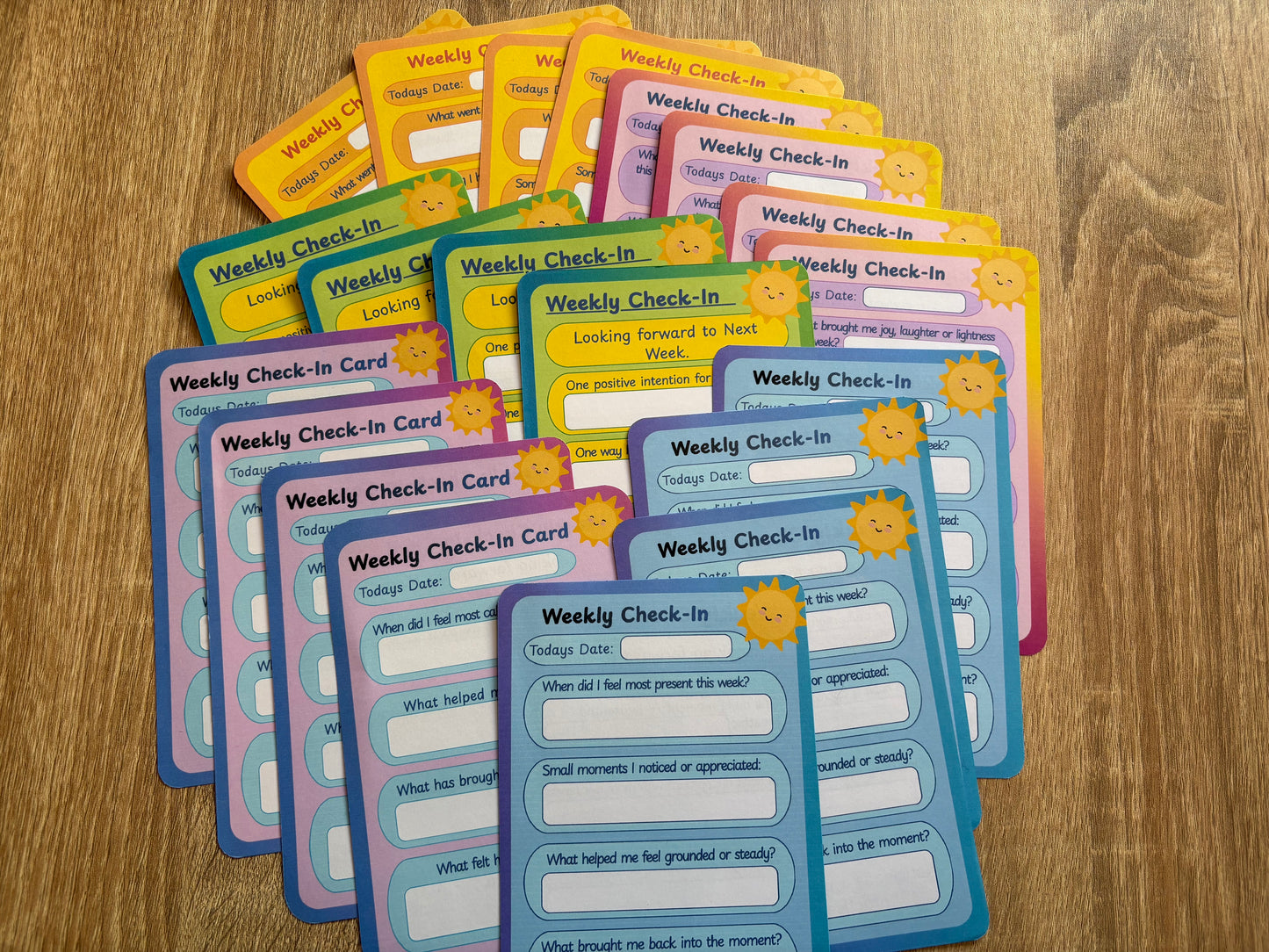 Weekly Check in Card refill