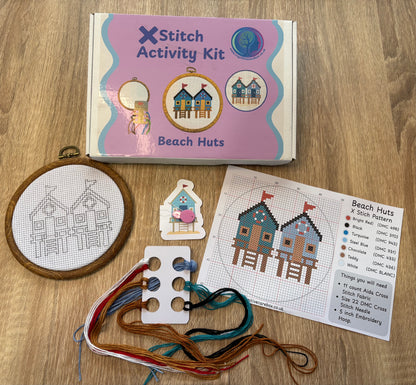 Beach Hut Cross Stitch Kit