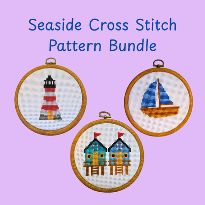 Seaside Cross Stitch Pattern Bundle (Digital PDF Files)