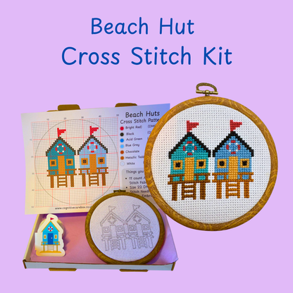 Beach Hut Cross Stitch Kit