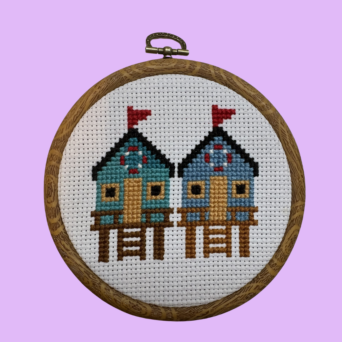 Beach Hut Cross Stitch Activity Kit