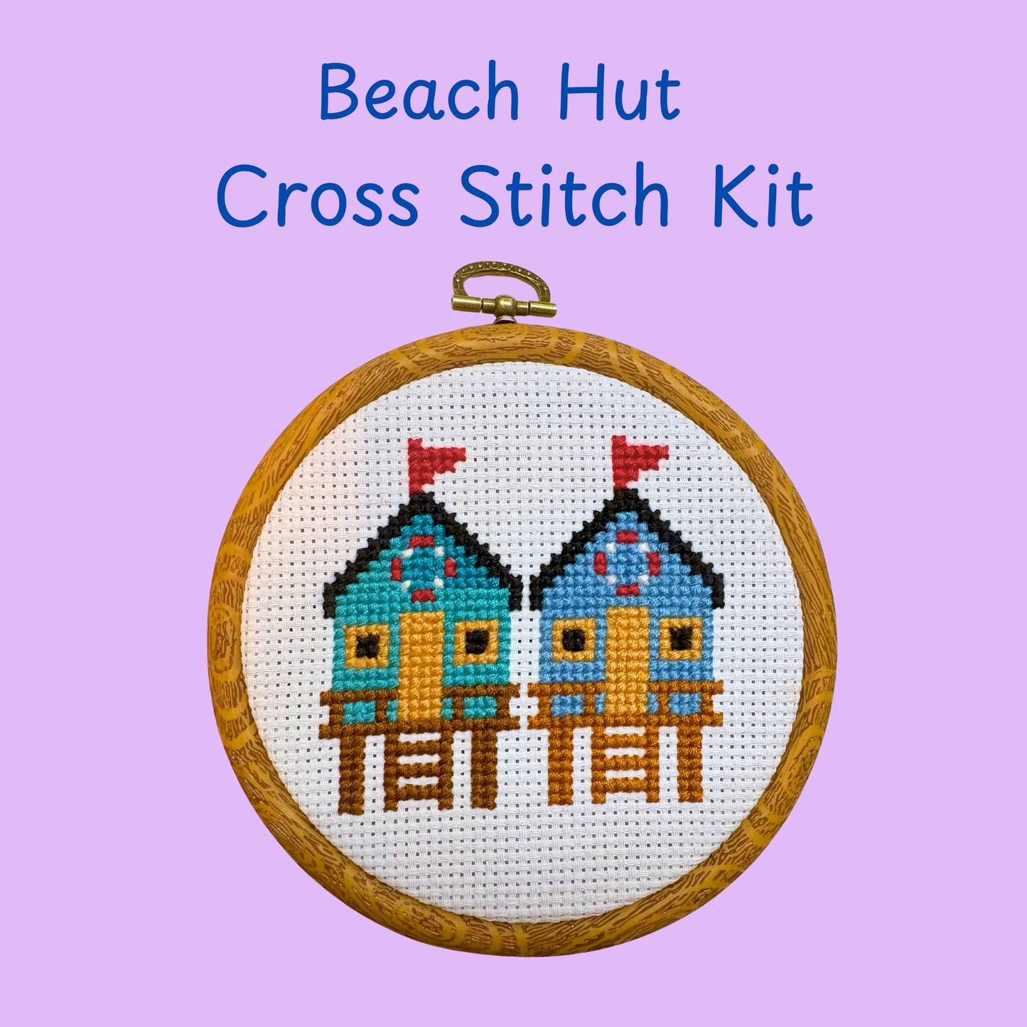 Beach Hut Cross Stitch Kit