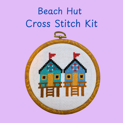 Beach Hut Cross Stitch Kit