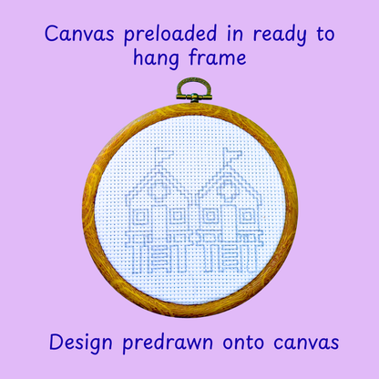 Beach Hut Cross Stitch Kit